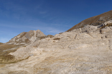 Fototapeta na wymiar Colle Valcavera mountain pass, Piedmont, Italy
