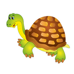 Obraz premium funny cartoon inhabitant of the ocean. characters for kids 