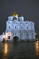 Fototapeta na wymiar Moscow Kremlin architecture at night