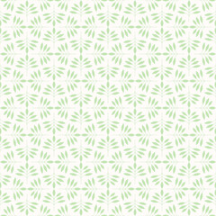 Cottagecore botanical seamless pattern. Vintage floral vector background with branches and symmetric leaves. Mosaic grid, simple retro print for fabric, home textile and goods