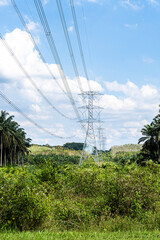 A transmission tower, an electricity pylon, is a tall structure, usually a steel lattice tower,...