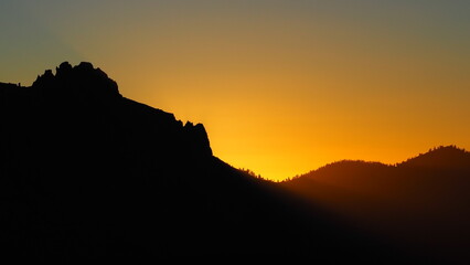 Golden hour in the mountains