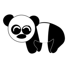 hand drawn illustration of panda