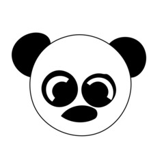 hand drawn illustration of panda