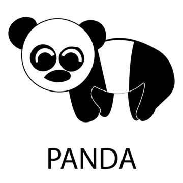 hand drawn illustration of panda