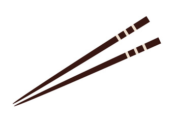 Chopsticks vector. chopsticks white background. wallpaper. free space for text. copy space.