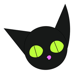 black cat face