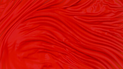 folded red fabric. background. 3d render illustration