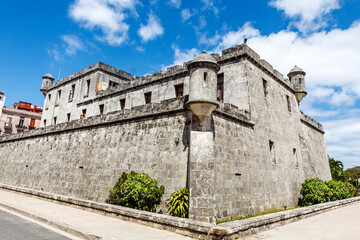 Fototapeta na wymiar Exterior of the Castillo de la Real Fuerza fortress museum in Havana, Cuba, Caribbean, North America
