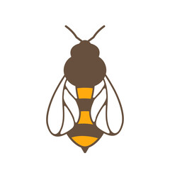 Illustration of honey bee. Image for food and agricultural industry.