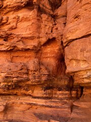 red rock in the cave. Egypt. 