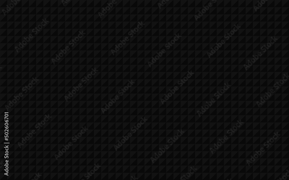 Wall mural black abstract triangular background. dark vector grey triangles. modern technology dark design. geo