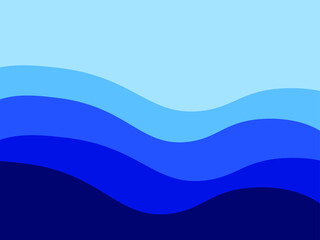 Blue wave vector abstract background flat design illustration. Colorful geometric background. Blue elements with  dynamic shapes composition. Eps10 vector.