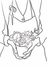 person with a flowers