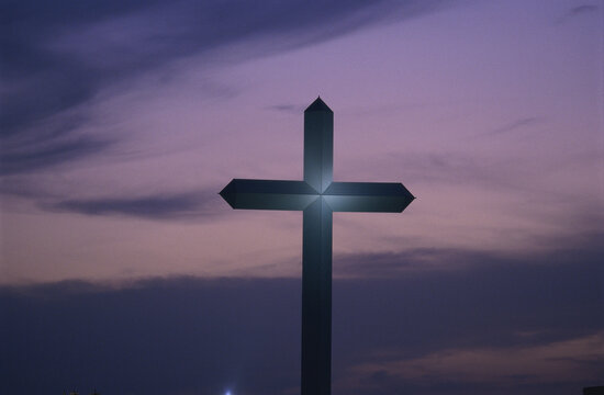Silhouette of a cross, Groom, Texas, USA