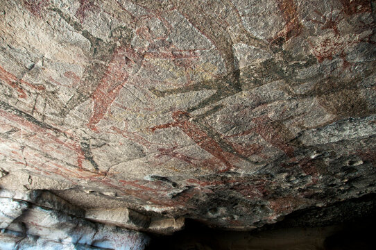 Mexico, Baja California Sur, near Mulege, Sierra de Guadalupe Mountains, San Borjitas cave paintings