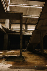 stairs in an abandoned house