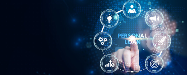 Business, Technology, Internet and network concept. Loan personal finance.