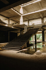 Fototapeta premium stairs in an abandoned house
