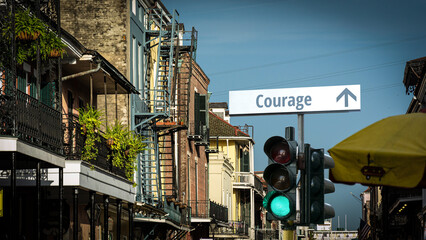 Street Sign to Courage