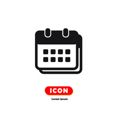 calendar icon vector isolated on white background.