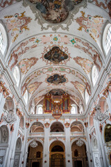 Inside the Jesuit Church in Lucerne, Switzerland