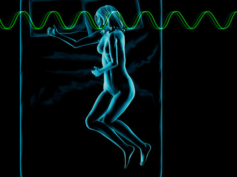 Illustration of a woman sleeping