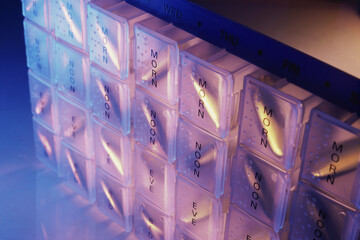 Close-up of a pill box