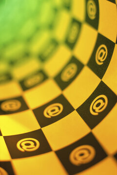 Checkerboard pattern with repetition of @ symbol