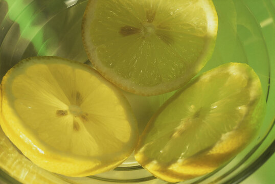 Close-up of lemon slices