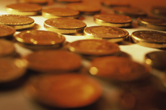 Close-up of coins