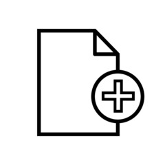 Vector illustration. Outline black icons of electronic and paper documents. Document flow management. Paper sheet icon.