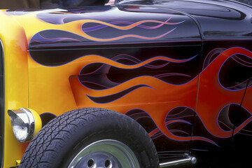 Close-up of a classic car