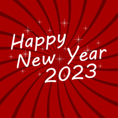 Happy New Year 2023. Greeting card, holiday banner. Vector illustration