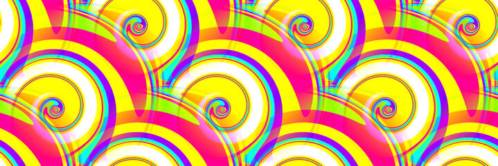 Fototapeta na wymiar Colorful swirls pattern. Abstract background in retro style. 