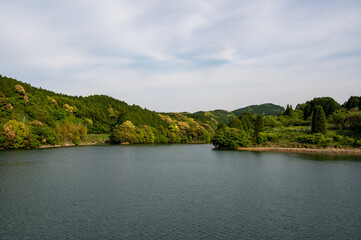 Fototapeta na wymiar ダムの風景