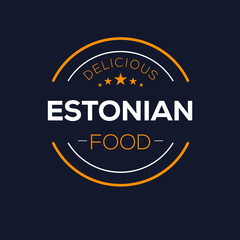 Creative (Estonian food) logo, sticker, badge, label, vector illustration.