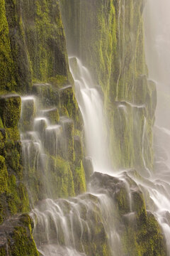 Waterfall on a mountain, Proxy Falls, Willamette National Forest, Oregon, USA