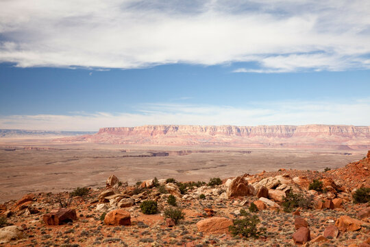 Panoramic view of a canyon, ALT 89, Le Fevre Canyon, Arizona, USA