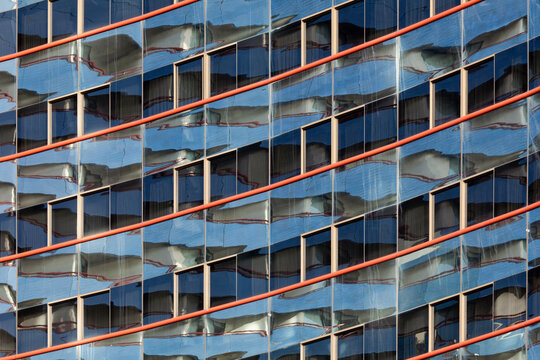 Low angle view of a hotel, Marriott Hotel, San Diego, California, USA