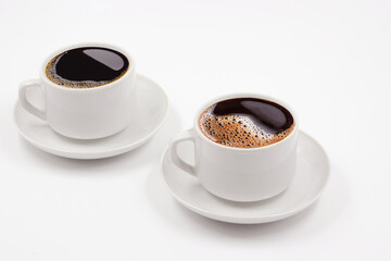 coffee in cup white background