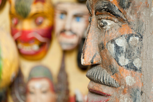 Mexico, Guanajuato, San Miguel de Allende, Traditional masks