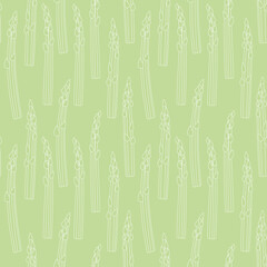 fresh asparagus seamless pattern- vector illustration