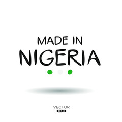 Made in Nigeria, vector illustration.