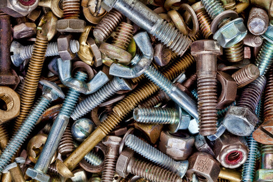 Close-up of nuts and bolts