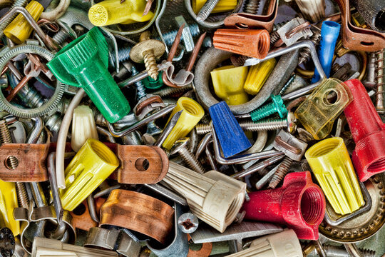 Close-up of electrical hardware