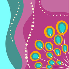 Retro abstract peacock tail background