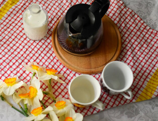 breakfast on a table