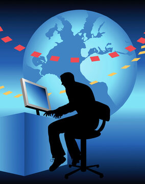 World Wide Webman 4 2006 Linda Braucht (20th C. American) Computer Graphics