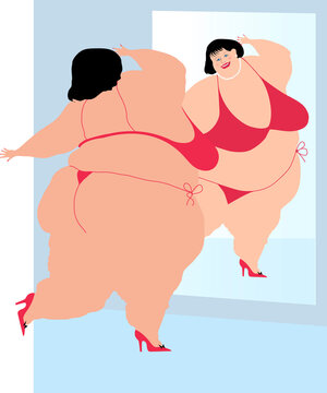 Admiring the Bikini Linda Braucht (b.20th C. American) Computer graphics